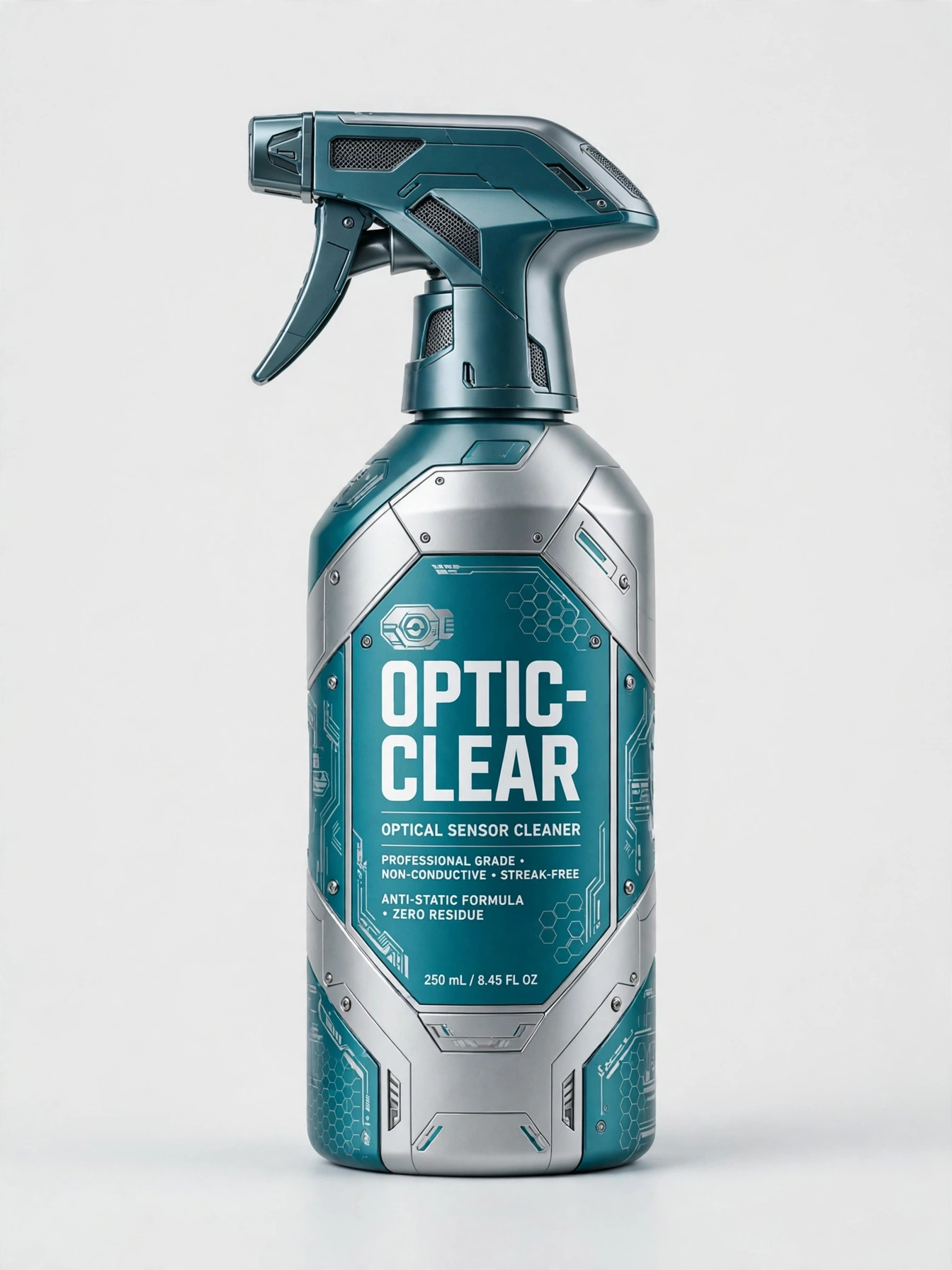 Botol semprot OPTIC-CLEAR, cairan pembersih sensor optik bergaya robot untuk Mobile Suit